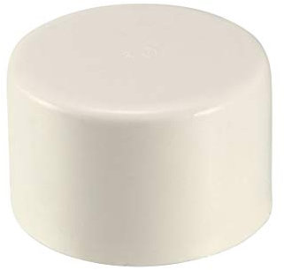 sourcing map 40mm PVC Pipe Cap Fitting, Slip End Caps DWV(Drain Waste Vent) White 2Pcs