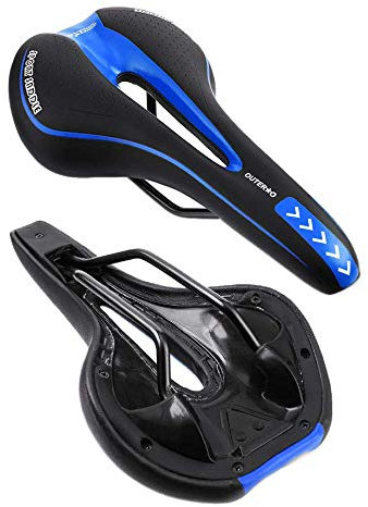 LHKJ Selle de Vélo de Course, Selle de Vélo Route Silicone Siège de Vélo Confortable Selle Confort Anti-Choc Siège VTT/Cyclisme