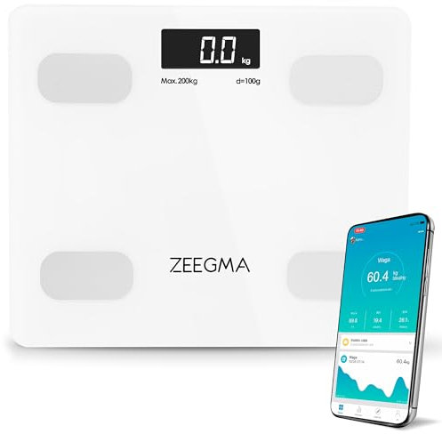ZEEGMA Gewit Fittrack Die Smarte Personenwaage Für Die Ganze Familie: Messen, Verfolgen, Gesundheit Optimieren, Präzise Messung, LCD, Gewichtsmessbereich Bis Zu 200 kg