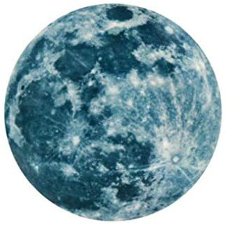 3D-Wandaufkleber mit leuchtendem Mond, Erde, Cartoon-Motiv, für Kinderzimmer, Schlafzimmer, leuchtet im Dunkeln, Wandaufkleber, Dekoration für Wohnzimmer, Durchmesser 12 cm, 1 Stück