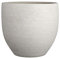 Mica Decorations Carrie Pot de fleurs terre cuite rond gris clair 32 x Ø 35 cm - Pot de plante