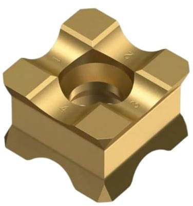 Fein Wendeschneidplatte KX (10 Stück, Radius 3 mm für die universelle Anwendung bei Stahl, fräsbare Edelstähle, für die Kantenfräse KFH 17-8 R, KFH 17-15 R) 64302006010