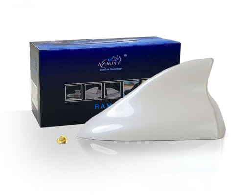Ramble- Haifischflossenantenne Radio Hai Antenne for Auto Haifisch Car Antenna Shark Für KIA Sportage,Sportage R,Sorento (Stärken Stil, Perle Weiß)