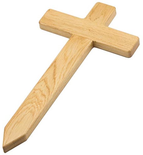Petite croix en bois de chêne européen pour tombe, croix funéraire en bois, pour urne funéraire dans le cimetière ou comme décoration funéraire et décoration funéraire pour chien, chat