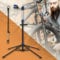 ECD Germany Soporte de Reparación de Bicicletas de Acero Caballete Giratorio 360° Altura Ajustable 105-185cm para E-Bike hasta 50 kg Base de Trípode 4 Patas con Bandeja de Herramientas Magnética