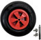 Replacement 13 x 3 Pneumatic Garden Wheelbarrow Wheels Replacement With Axle, Perfect for Garden and Utility Carts, for Wheel Barrow Wheels Solid for Trolley