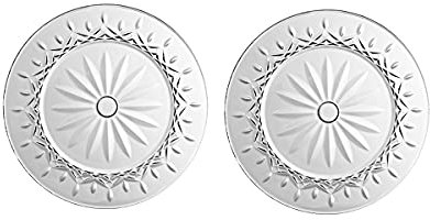 CRISTALICA Glasteller Platzteller Tafelservice Geschirr Bleikristall klar 2er Set D 26,5 cm