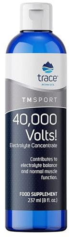 Trace Minerals, 40,000 Volts!, Electrolyte Concentrate, 237 ml, Mineral Mix, Gluten Free, Soy Free, Vegan