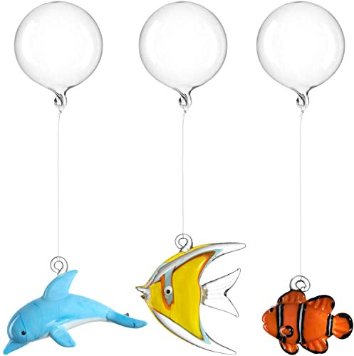 LEONARDO HOME Set Clownfisch, Delfin, Fisch Leonardo MARE 3 Stück Sortiert, 059068, Glas, Mehrfarbig, 6 cm