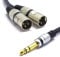 VITALCO 2x XLR Maschio a Jack 6.3mm Stereo Cavo per Microfono 1.5m Jack 6.3 TRS Audio a Doppio 3 Pin Connettore Adattatore