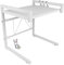 Scaffale per Forno a Microonde o Elettrico, Espandibile Orizzontalmente per Cucina, Organizzatore a 2 Ripiani e con 3 Ganci, capacità di Carico Fino a 25kg,42 cm (40-65 cm) (42 cm (40-65 cm) bianco)