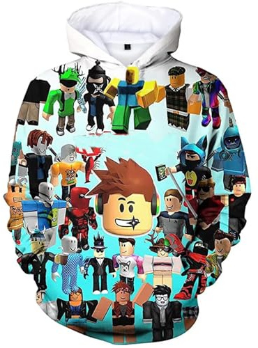 Jungen Mädchen Youtuber Gamer Merch Hoodies 3D Cool Kapuzenpullover Lustige Sweatshirts Langarm Kapuzen-Jumper 4-13 Jahre, 11-12 Jahre