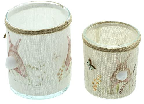 Windlicht Hoppelhase im 2er Set
