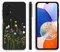 XINYEXIN Silikon Hülle für Samsung Galaxy A13 4G mit Süßes Muster Ultra Dünn Gerade Kante Weiches Silikon Handyhülle Stoßfest Schutzhülle - Flowers, Black