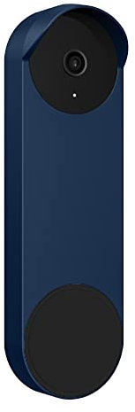Silicone Doorbell Case Google Nest Hello Doorbell (Wired) 2022 Cover Weatherproof Protective Nest Doorbell Silicone Skin Case (Blue)