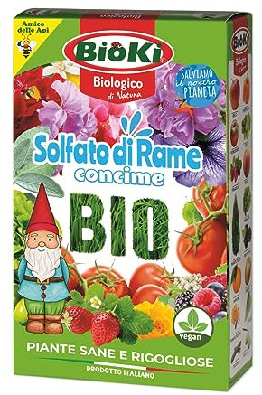 Bioki® Solfato di rame per piante, alta solubilita' ideale per poltiglia bordolese e trattamenti fogliari, macinata finemente, 500 grammi