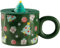 SuperglockT Weihnachtstasse Lustige Weihnachtsmotive Keramik Kaffeetasse mit Deckel Teetasse 400ml Weihnachtsbecher Geschenkidee für Freunde Kollegen Mama Papa Oma Opa (Wehinachtsbaum)