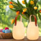MALUX led tischlampe akku mit Fernbedienung Warmweiß 8 Farben Dimmbar Tischleuchte Outdoor Wasserdicht Ideales Dekor für Ihr Haus und Garten 2Packs ostern dekoration (small) (C/Leder,small)