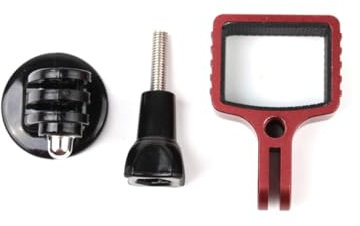 Taicols Osmo Pocket 3 Adapter Halterung Mount, Metall Erweiterungsadapter Halterung kompatibel mit DJI Pocket 3 Zubehör, Gimbal Kamera Festrahmen, Tragbares Skid Sportkamera Halterung (Rot)