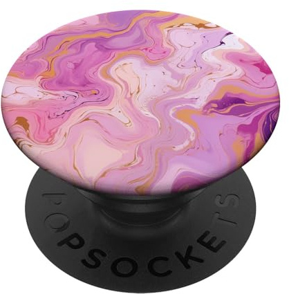 Marble-like Pink with Purple and Gold Colors Pattern PopSockets Adhesive PopGrip
