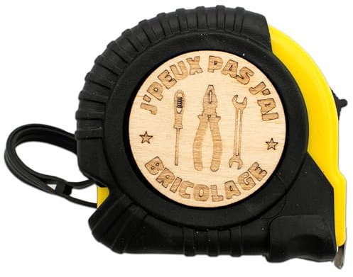 ERNESTINE - Mètre ruban pour homme cadeau homme bricolage - cadeau papa frère idée cadeau homme - cadeau homme personnalisé - mètre pliant cadeau gadget - cadeau homme bricolage anniversaire Noël