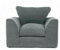 Jumbo Cord High Back Cushions Corner Sofa Suite Set 3 + 2 Seater Grey UK (GREY JUMBO CORD, ARMCHAIR)