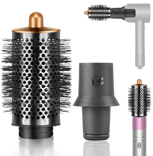 Große runde Volumenbürste für Dyson für Airwrap HS05 HS01 Multi-Styler für schlaffes, glattes Haar, mit Adapter für Haartrockner HD01 HD02 HD03 HD08 Lockenstab