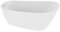 LAVITA Freistehende Badewanne Comodo 1700 Acryl 170x80x72 cm Badewannen Oval Form Moderne Acryl-Wanne Freistehend 2 Personen 270 L Antimikrobielle Beschichtung Weiß Glanz