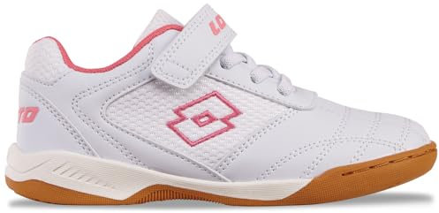 Lotto Unisex Kinder Whizzer Sneaker, White Fr Pink, 33 EU