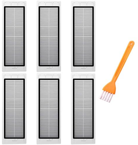 UPUPDAY 6pcs Filtri Hepa per Aspirapolvere Xiaomi Roborock S5 Max S6 Pure S6 Max S6 MaxV S65 S60 S6 S55 S51 S50 S5, Accessori Filtro di Ricambio per Xiaomi Roborock Aspirapolvere