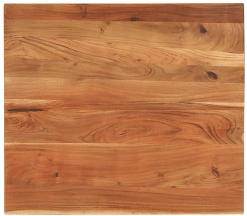 vidaXL Tischplatte, Holzplatte Rechteckig, Massivholzplatte für Bartisch Beistelltisch Esstisch, Ersatztischplatte, 90x80x2,5cm Akazienholz