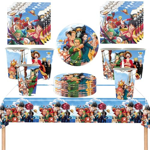 DecPtyTa Vaisselle Anniversaire,Ensemble D'anniversaire Décoration D'anniversaire pour Enfants,Decoration Anniversaire Assiettes Serviettes Tasse Nappes,Idéal pour 10 Personnes (G1)