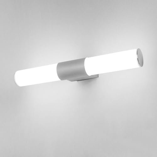 YOOCHUENG Lampes Murales LED Minimalisme Contemporain Luminaires Muraux Applique de Salle de Bain Gris Argenté LED Salle de Bain pour Vanité,Chambre à Coucher,Armoire de Toilette (1Pc)