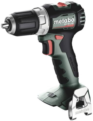 metabo Perceuse-visseuse sans fil BS 18 L BL - 18 V, 65 Nm, diamètre de perçage 40 cm - Brushless, compacte et puissante pour un perçage et un vissage précis - Avec metaBOX - Sans batterie ni chargeur