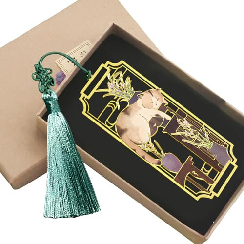 Metall Katze Lesezeichen für Leser, Studenten niedliches Geschenk für Frauen und Lesezeichen Liebhaber, Lehrer Studenten verschenkbare Seite Marker für das Lesen Buch Club