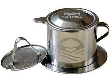 NAM Song Vietnamese Coffee Maker – 8oz Stainless Steel Vietnam Phin Filter for Drip Coffee – Durable & Dishwasher Safe – No Filter Papers Needed