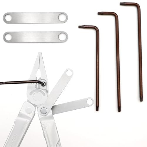 Terixe Schraubenschlüsselsatz für Leatherman Multi-Tools – inklusive 2 304 Edelstahl-Rändelmutternschlüssel, 2 S2-Stahl-T10-Schraubenschlüssel, 1 S2-Stahl-T8-Schraubenschlüssel – ideale Ergänzung zum