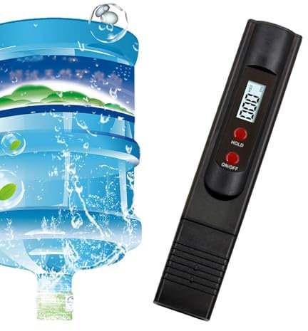 Tester Digitale di durezza 'Acqua, Lettura istantanea, misurazione della qualità 'Acqua, Gamma 0-0 ppm, precisione di Lettura 2%, Tester 'Acqua per Acqua Potabile, Kit di Test 'Acqua