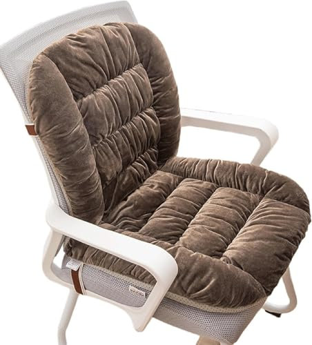 VEAI Stuhlkissen Outdoor/Indoor mit rückenteil niedriglehner,Sitzkissen bürostuhl/Auto/Stuhl Stuhlkissen mit rückenteil 40x90cm(Curry)