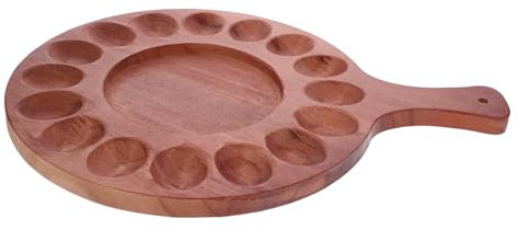 CONGARTENO Piatto Legno Per Uova Con Design Diviso Vassoio Per Uova Deviled Versatile Per Dessert e Servizio Da Tavola Stabilità e Resistenza Alla Rottura Accessorio Pratico Per Cucina