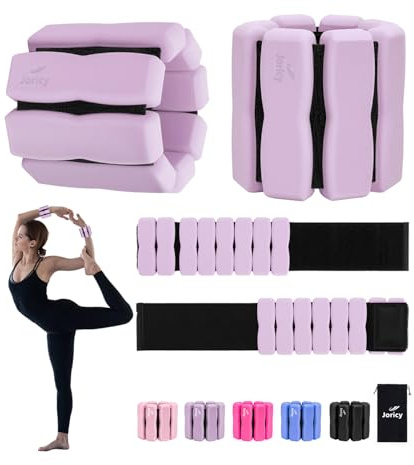 Handgelenkgewichte Knöchelgewichte Set 1.5kg(je 0,75 kg), Gewichtsmanschetten für Fuß Hand, Gewichte für Beine und Arme, Fußgewichte und Fußgelenkgewichte für Joggen Yoga Pilates Aerobic, Flieder