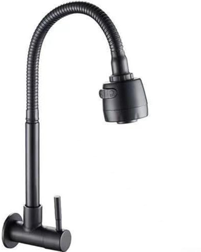 Oniissy Grifo de cocina para fregadero, manguera flexible, agua fría, dos modos, grifo montado en la pared, grifo de cocina moderno de una sola palanca, grifo montado en la pared de agua fría