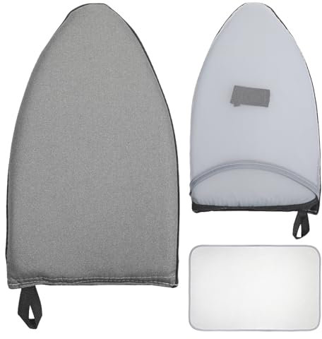 Garment Steamer Ironing Gloves and Mesh Ironing Cloth, Handheld Ironing Board Heat Resistant Steamer Mitt with Finger Loop Garment Steamer Accessories for Clothes