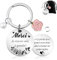 Cadeau Maitresse D'école Fin D'année, Porte Clé Merci Maitresse avec Pochette en Velours, Idee Cadeau Pour Personnalisé Maternelle Maitresse Maitre Atsem, Cadeaux Maitresse D'école, Cadeau Nounou Noel