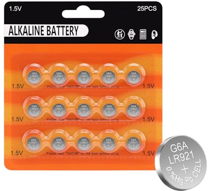 kunying AG6 1.5V Button Cell Batteries (15 Count),lr921 Watch Battery, 371 370 sr920 Equivalent Long-Lasting Power for Watches, Calculators, Toys, Medical Devices - Leakproof Design