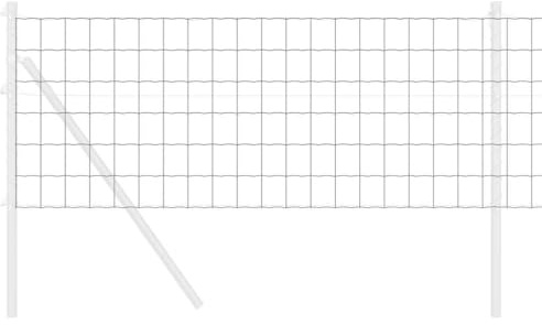 vidaXL Eurozaun 0,6 x 50 m PVC-beschichtetes Eisen Grau | Stabil und langlebig, Hochwertiges PVC-beschichtetes Eisen, Perfekt für viele Einsätze im Freien