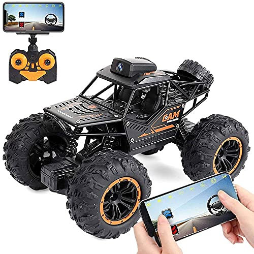 QIYHBVR HD-Kamera-Offroad-Fernsteuerungsauto, All-Terrain-Kletter-RC-Fahrzeug, Monster-RC-Truck, Robustes Und Sturzfestes Legierungs-RC-Auto, Geschenke Für Kinder Und Erwachsene, Jungen-Spielzeugauto