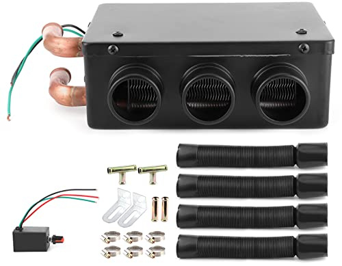 Cocoarm Radiateur de Voiture Portable 3 Trous, Radiateur de Voiture 12V 50W 3 Trous Chauffage Rapide Hiver Portable Dégivrage Chauffage Silencieux Longue Durée de Vie