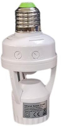 Plmvhpb Light Switch E27 PIR Motion Sensor Detector Base Lamp Holder Time Delay Adjust Control Bulb Socket