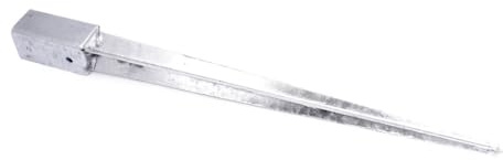 Ground Post Anchor, Hot-Dip Galvanized Steel, 90x90mm Post Base, 750mm Spike Support for Fence Posts, Pergolas, Garden Structures